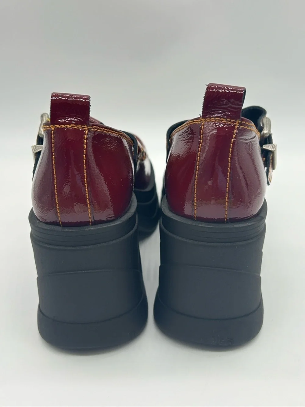 Free People Mayla Platform Mary Jane Shoes Sz 9.5 Rasp Fram Burgundy NWB